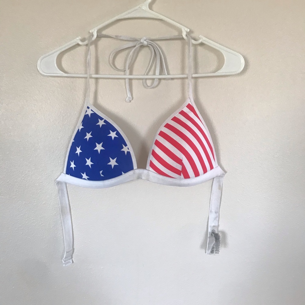 PINK American Flag Bikini Top